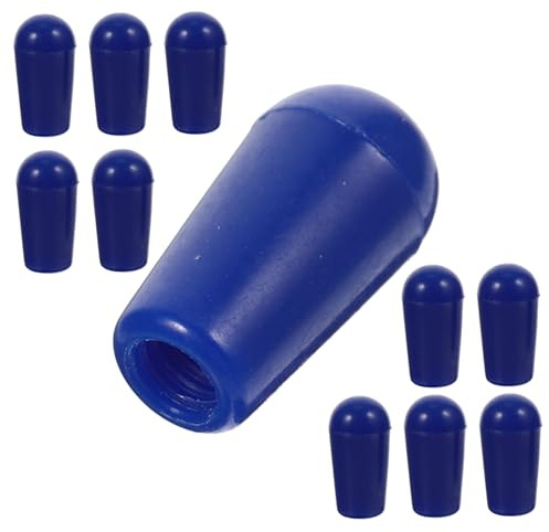 SHOWERORO 10 Stück 4mm 3-wege-kippschalter Kunststoffkappen Für E-gitarre, Blau, 10 Stück, Gitarrenzubehör Ersatzteile Mit Innengewinde, Einfach Zu Montieren Und Langlebig