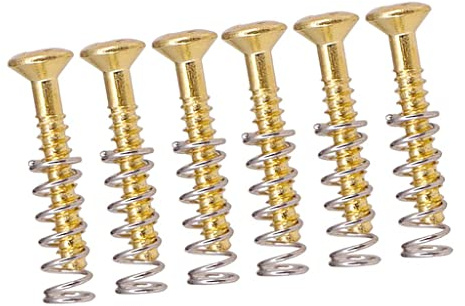 Humbucker-Tonabnehmer-Schrauben und Federn für E-Gitarre, 3 x 20 mm, 6 Stück