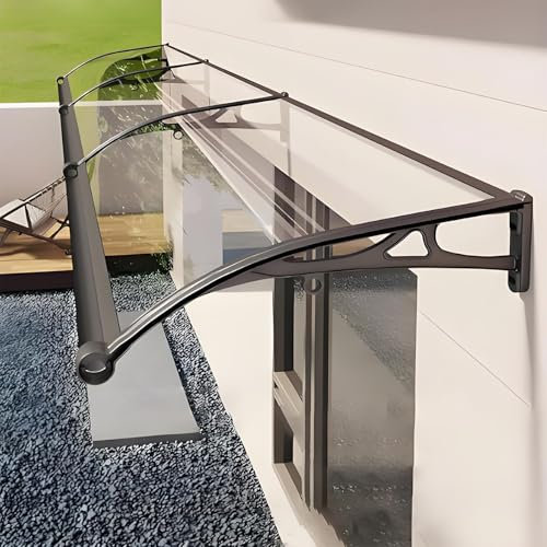 Auvent porte d'entree,auvent,marquise de porte,Parasol balcon,toit d'auvent,marquise porte d'entree,Marquise de porte exterieur,auvent de terrasse,auvent de porte,store banne,store balcon(Clear,120x20