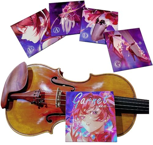 4/4 & 3/4 Universal Violin Strings Set | Medium Gauge Premium Synthetic Core, Silver Wound D & G, Aluminum Wound A, Rich Sound, Soft Feel, Concert-Tested, Power & Projection (NYLON-UPGRADE)