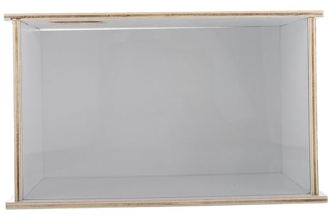 PERSELOSO Hamster Sandbad Aus Holz Mit Transparenter Badewanne Multifunktionale Sandbad Kasten Für Chinchillas Und Kleine Haustiere Badebereich Für Baden Spielen Und Ausruhen