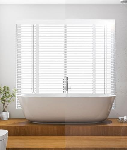 Persiane in legno per finestre 5 cm doghe per finestre per interni blocco della luce regolabile 60 140 cm bianco perfetto per privacy e arredamento dimensioni 100 x 100 cm