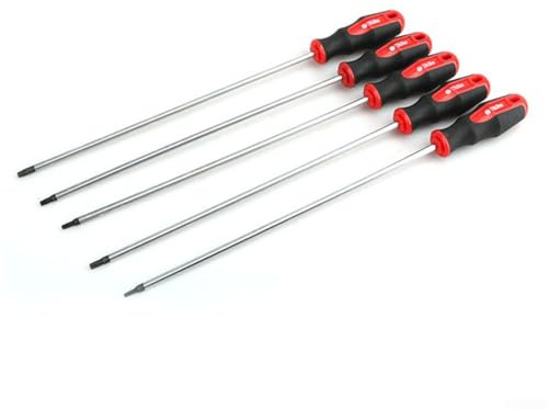CYRENT Professional 400 mm extra lång för Torx-skruvmejsel, magnetisk spets, kromvanadin, stålhandtag för hemreparation, verkstadsverktyg (T 25)