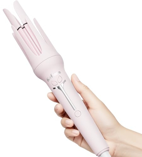 Keflare Automatic Curling Iron 1 1/4 inch, Hair Curler with 3 Temperatures & 50 Million Ionic, 10s Fast Heating, 2-Way Rotation, Anti-Scald, Auto Shut-Off for Hair Styling, Dual Voltage for Travel