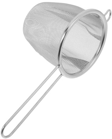 Robustes Teesieb aus Edelstahl mit Griff, Feines Sieb, Silber | Teesieb für Tasse, Teefilter für Losen Tee und Kaffeereste, Teefilter Edelstahl