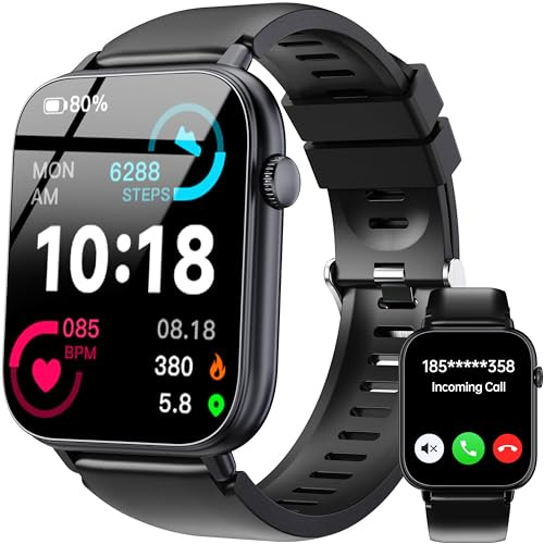OUKITEL Smart Watch for Men Women, 1.91 HD Screen Smartwatch Answer/Make Calls, Fitness Watch with Heart Rate/Sleep/SpO2 Monitor, IP68 Waterproof, 140+ Sports Modes Activity Trackers for Android iOS
