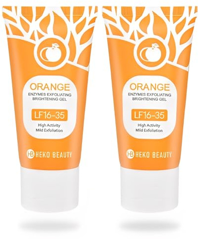 PRAOFRT 2 Piezas Gel Natural con Extracto de Naranja Dulce,Exfoliante Facial Mujer, Para una limpieza Profunda, Piel luminosa, Apto para Hombres y Mujeres