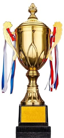 ZHSOAO 3pcs Gold Silver Bronze Awards Trophy Sports Games Champion Small Prize Cup Soccer Competition with Lid Winner Award für Die Siegerehrung(Gold with Lid)