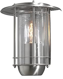 Konstsmide Trento 7565-000 Wandleuchte / B: 21cm T: 17cm H: 25cm / 1x60W / IP23 / Edelstahl / klares Acrylglas
