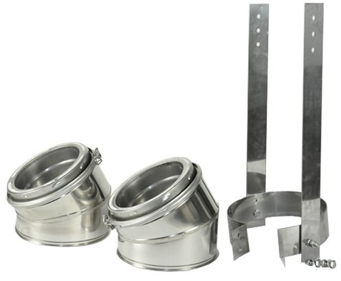 Shasta Vent 6 Dia. 30 deg Elbow Kit for Class A, All Fuel, Double Wall, Insulated, 6 Dia. Shasta Vent Chimney Systems