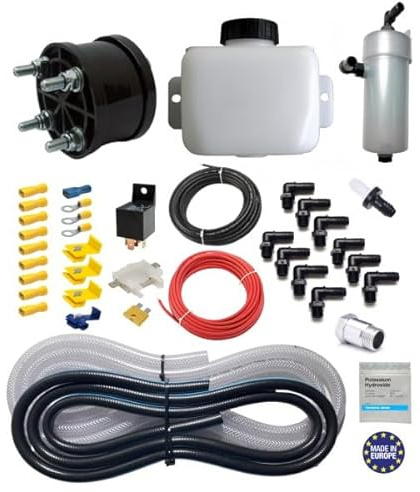 HHO Plus Generador HHO DC1500 - Sistema de Optimización del Motor/Sistema de Suplementación de Hidrógeno para Coches (12/24V, Dry Cell, Kit Completo con Accesorios) - Para Motores 600cm3 > 1500 cm3