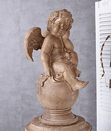 Unbekannt Dekofigur Engel Gartenfigur Gartenengel Grabfigur Grabengel Barokengel yav043 Palazzo Exklusiv