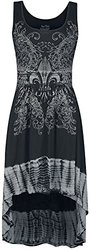 Rock Rebel by EMP Damen schwarzes Vokuhila-Kleid mit Print L