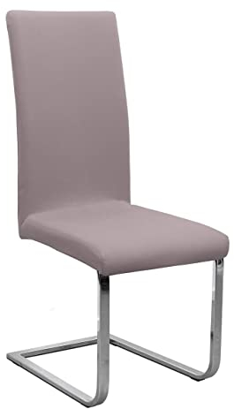 Stuhlhusse Jersey, elastische Stretch Husse Baumwolle Bi-Elastic, Farbe wählbar, Taupe-Braun