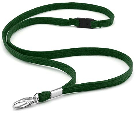 CKB LTD Correa para el cuello con clip de metal giratorio para tarjetas de identificación, color liso