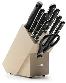 Wüsthof Classic 9-Piece Knife Block Set, Wood, 24 x 12 x 23 cm