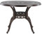 Table de Jardin Ronde 102 cm en Aluminium Marron Cuivré Salento