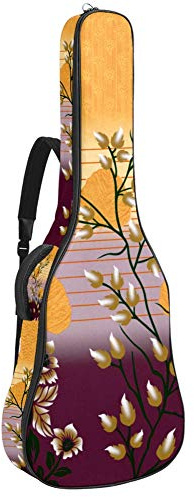 Gitarren-Gigbag, wasserdicht, Reißverschluss, weicher Gitarren-Rucksack, Bass, Akustik- und klassische Folk-E-Gitarrentasche, klassisch, Vintage-Stil