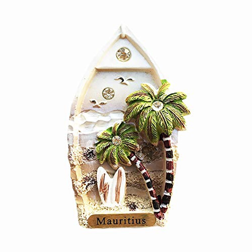 Mauritius 3D-Kühlschrankmagnet, Souvenir, Geschenk, handgefertigt, Heim- und Küchendekoration, Mauritius-Kühlschrankmagnet-Kollektion