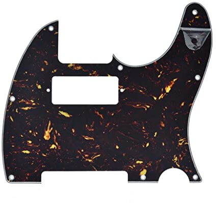 KAISH Tele Style Pickguard Gitarre Plektrumschutz Kratzplatte mit Mini-Humbucker-Tonabnehmerloch für Tele/Telecaster Dark Tortoise