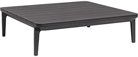 Home4You Garten Loungetisch - Anthrazit - Aluminium - 99 x 99 cm