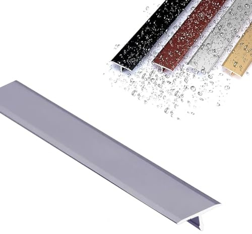 Wasserdicht Übergangsprofil Ausgleichsprofil, Boden/Tür T-Profil Bodenleiste, Schwarz Weiß Gold Aluminium Bodenübergangsstreifen Boden Abdeckleiste Ausgleichsprofil Für Fliesen Laminat/Parkett