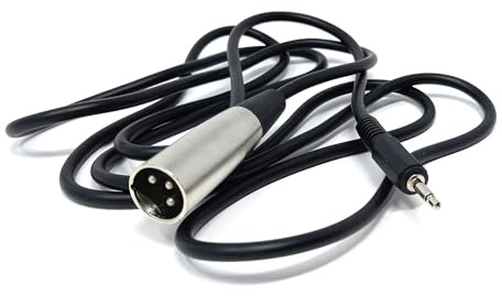 DRUT 2m 3 Pin XLR Male Plug to 3.5mm 1/8 Mono Jack AUX Plug Audio Lead | Cable 6.5ft