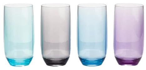 Flamefield Daisy Tumbler Grey Tall: caratteristico set da 2 pezzi, 470 ml, tonalità di grigio, ideale per un tocco di classe (bicchiere alto Moonstone)