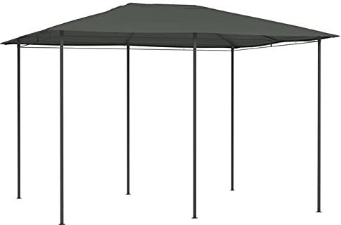 Mengtu Anthrazit Stahl-Pavillon 3x4m, Regen- und Sonnenschutz, Montage erforderlich Model313616