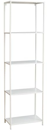 SVITA CARPO Regal Bücherregal Design Industrial Style Schmal Metall Weiß