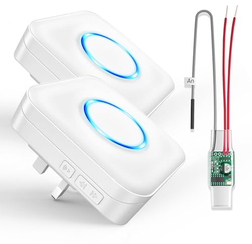 BITIWEND Wireless Doorbell Extender Converts Your Existing Wired Doorbell into Wireless Door Bell with 200M / 656 FT Range, 58 Chimes & 0-110 dB Volume Levels, Door Chime for Home/Garage/Apartment