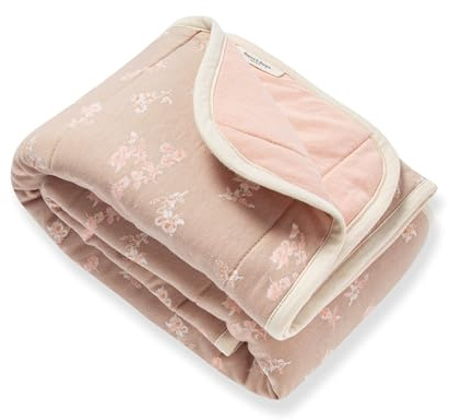 Burt's Bees Baby Organic Cotton Infant Reversible Blanket, Nursery Bedding