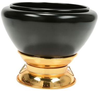 Kupferklangschale Buddhistische Schale für Meditation und Yoga | Schwarz, Leicht und Tragbar, für Spirituelle Anwendungen und Schlaf, Geeignet für Lehrende
