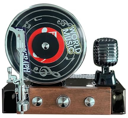 Record Player Car Air Freshener,Car Air Freshener Long Lasting - Solar-Powered Creative Retro Aromatherapy Decoration for Automotive Use