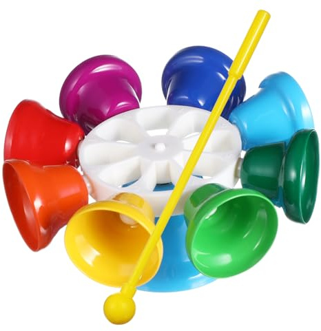 Hemobllo Junge Mädchen-glockenspielzeug Töne Rotierende Uhr Musikinstrument Für Junge Mädchen Achtklangglocke Percussion-Stick-Percussion Kognitive Fähigkeiten Armkraft-Training
