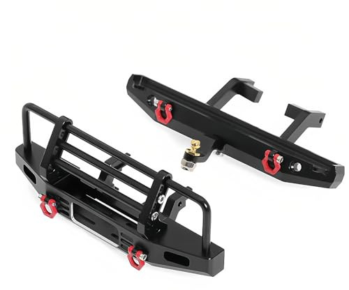 GLOBACT Metal Bumper Set with Winch for 1/18 RC Crawler TRX4M Defender Upgrade