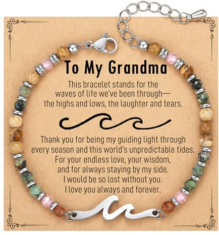 Grandma Bracelet from Granddaughter, Christmas Birthday Gifts for Grandma