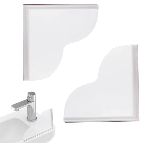 Paraspruzzi per vasca da bagno, 2 pezzi, autoadesivi per doccia, per l'uso a casa, in hotel, in bagno e in