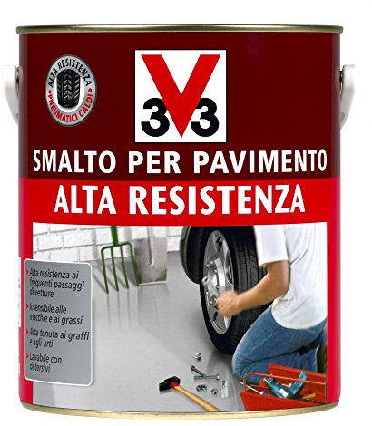 Vernice per pavimenti ad alta resistenza e tenuta - colore Grigio Chiaro 500 ml
