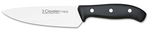 3 Claveles - Cuchillo Cocinero, Pulido Mate, Acero Inoxidable, línea DOMVS - (15cm - 6)