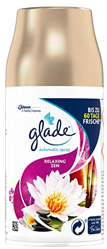 Glade Original Nachfüller für Automatisches Duftspray, Für sofortige Frische in allen Räumen, Entspannender Relaxing Zen-Duft, 2er Pack (2 x 269 ml)