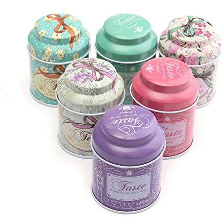 latas vintage Fellibay almacenamiento para té latas de metal cajas de almacenamiento para té dulces azúcar el mismo color que se envía al azar