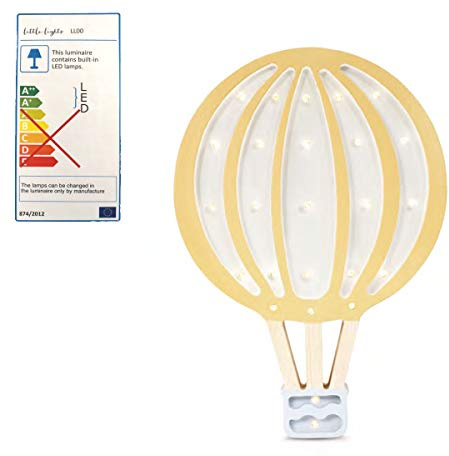 Little Lights Heißluftballon Lampe Nachtlicht für Kinder zum Schlafen mit Dimmer und Timer mustard