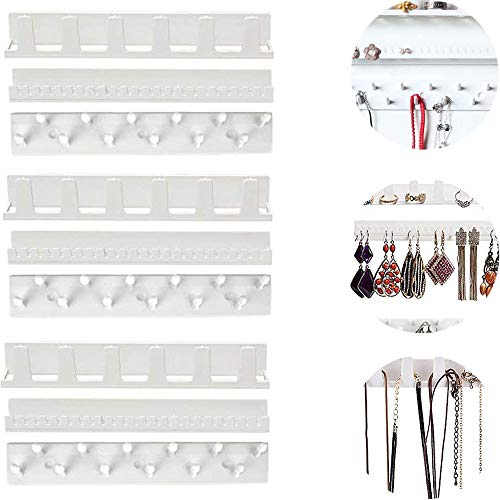 9 Schmuck Aufbewahrungshaken,Selbstklebende Wandmontage Schmuck Haken kleben Klebehaken Schmuck Aufhänger Wandhaken Selbstklebende Haken Schmuck Kleiderbügel Schmuckhalter für Halskette Ring Ohrring