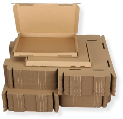 100 St. Großbriefkarton 230 x 160 x 20 mm DIN A5 braun Warenpost, Faltkarton, Warensendungskarton, Maxibrief