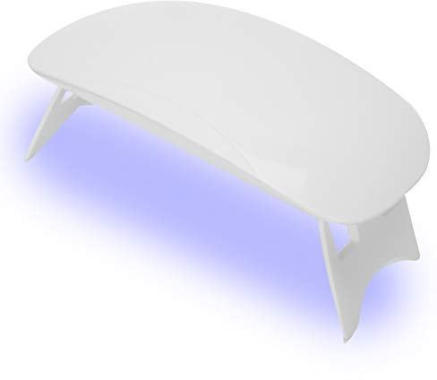 Tragbarer Nageltrockner Mini-Größe mit 6-teiligen LED-Perlen, UV/LED-Nagelgel-Härtungsmaschine mit zwei Lichtquellen, Home Manicure Tool