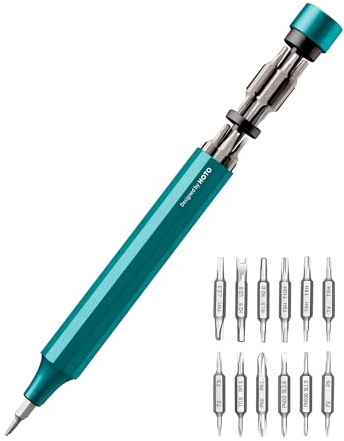 HOTO 24 in 1 Mini Screwdriver Set, Magnetic Torx Bit Set, Dark Turquoise | Eyeglass Repair Kit, EDC Pen Screwdriver for Electronics, Watches, Phones, Laptops, Cameras, Gadgets for Men