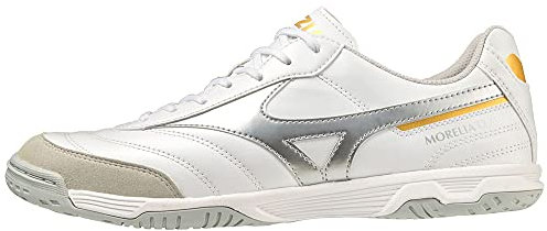 Mizuno Unisex Morelia SALA Classic IN Futsal-Schuh, White/Silver/Gold, 44.5 EU