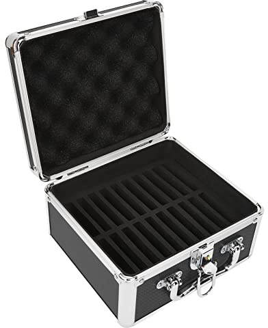 Estuche para Disco Duro de 2,5 Pulgadas, 20 Bahías, Maleta con Caja de Almacenamiento HDD con Candado de Seguridad y Almohadilla Acolchada, Estuche de Transporte para Disco Duro Externo Impermeable a