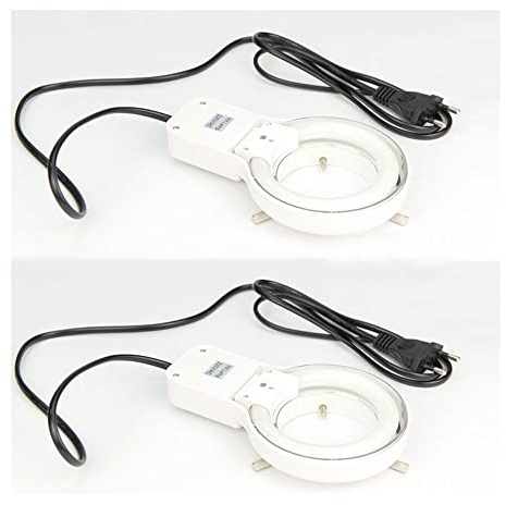 Illuminateurs de microscope 2 pièces/lot 64mm diamètre intérieur lampe annulaire fluorescente 8W lumière annulaire fluorescente for éclairage de Microscope stéréo